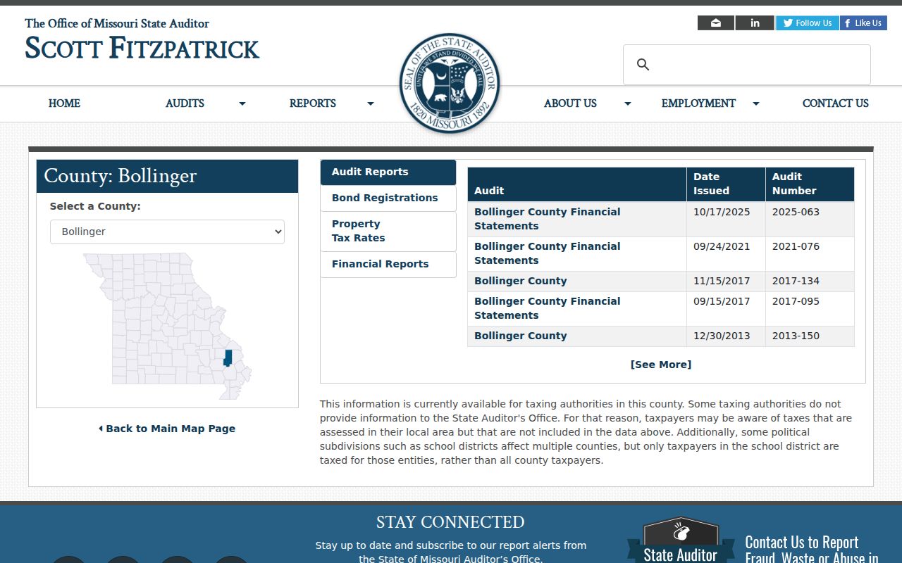 Sedgewickville criminal record research in Bollinger County government sources